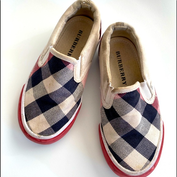 Burberry slip ons unisex for kids 7 US - Picture 1 of 6
